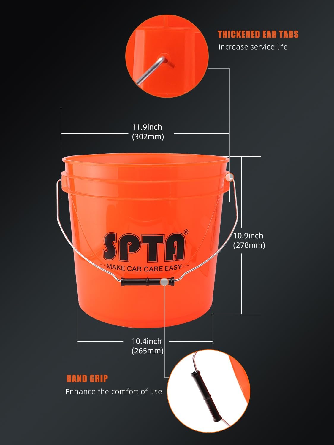 SPTA 31Pcs Car Wash 15L Bucket - огляд і ціна Detailing Brush Set